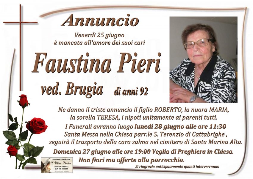 Annuncio Pieri Faustina ved Brugia 2021