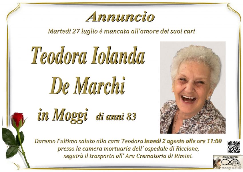 Teodora Iolanda De Marchi in Moggi