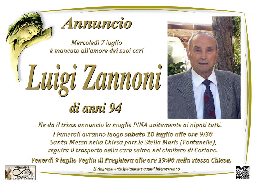 Annuncio Zannoni Luigi 2021